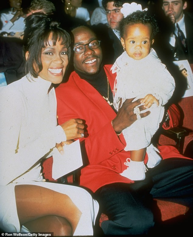 The couple with Bobbi Kristina - Whitney is said to have had a phantom pregnancy while on tour