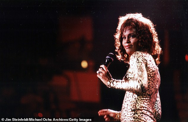 Whitney Houston performing in Minneapolis in July 1994