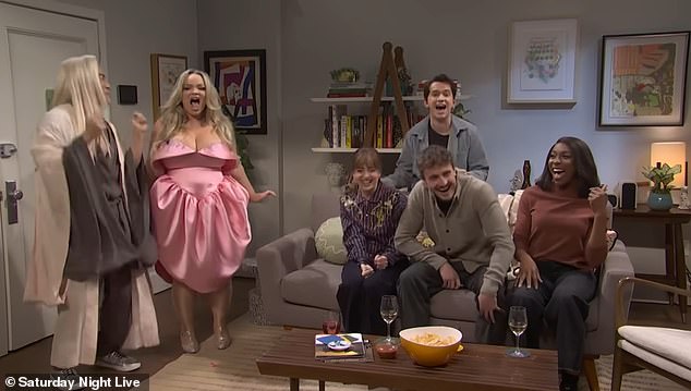 Paytas 'stole the show' when she came in towards the end of a skit making fun of a strange Spotify Wrapped